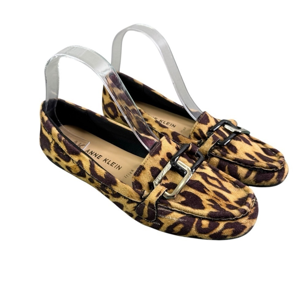Anne Klein Leopard Print Animal Print Loafers Size 8